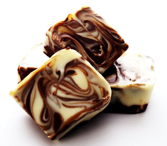 Caramel Chocolate Cheesecake Swirl Fudge