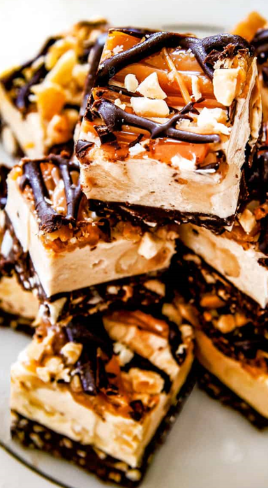 Chocolate Caramel Peanut Butter Fudge